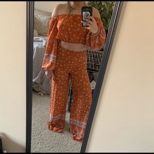 Orange Two Piece Set